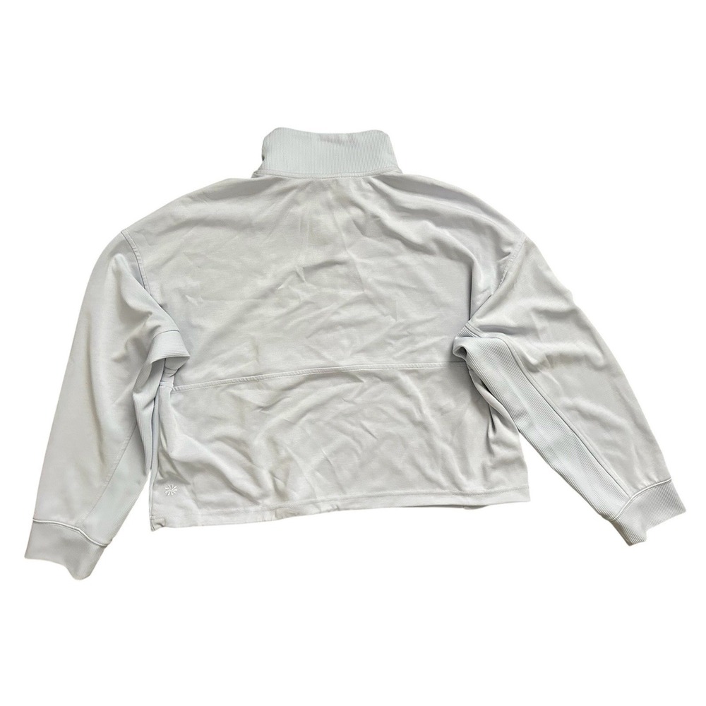 Athleta Seasoft Rib 1/4 Zip Popover Women's Light Blue Long Sleeve Top Size‎ XL - Picture 6 of 8